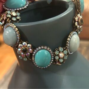 Liz Palacios Bracelet Crystal Blue Vintage Retro